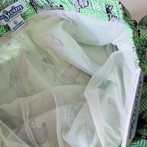 MR.SWIM Men's Swimming Short/Trunks "Herringbone Animal" NWT Size Large - Picture 3 of 7